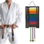 Đế trưng bày đai Karate JKDESIGN, Đế trưng bày đai Taekwondo cầm tay nhẹ, có thanh treo huy chương Túi treo nỉ Giá lưu trữ Quà tặng