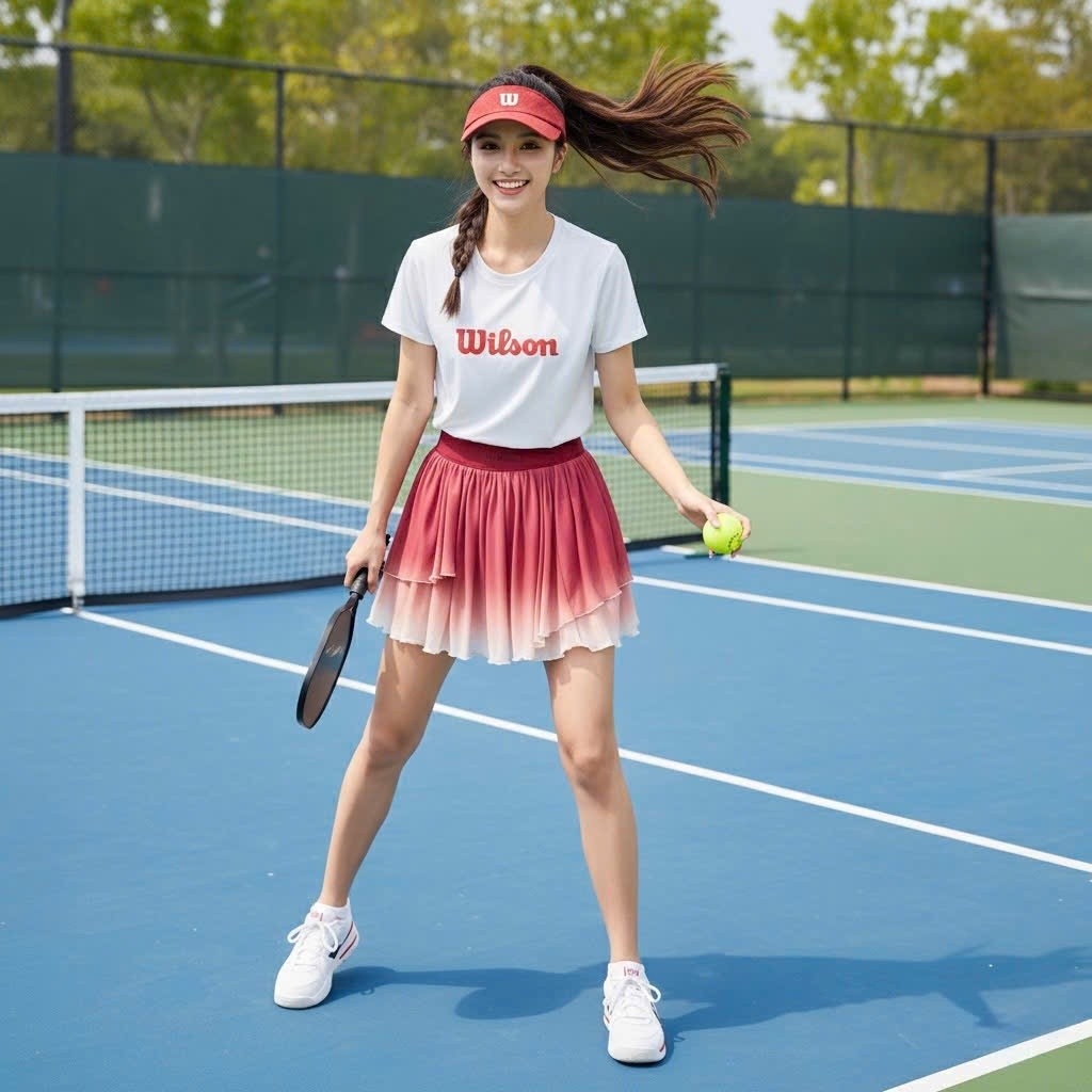 [Pickleball HOT] Bộ thể thao nữ, Bộ áo Will váy loang siêu mềm mát chuyên chơi Pickleball Golf Tennis
