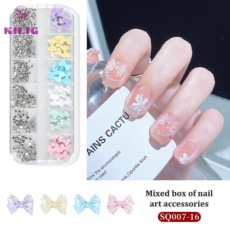 Cửa Hàng Tốt Nhất 1 Hộp DIY Móng Tay Nghệ Thuật Trang Trí 3D Ngọc Trai Kim Cương Giả Hoa Hồng Pha Lê Móng Tay Khoan Cho Làm Móng Tay Thiết Kế Phụ Kiện Mới