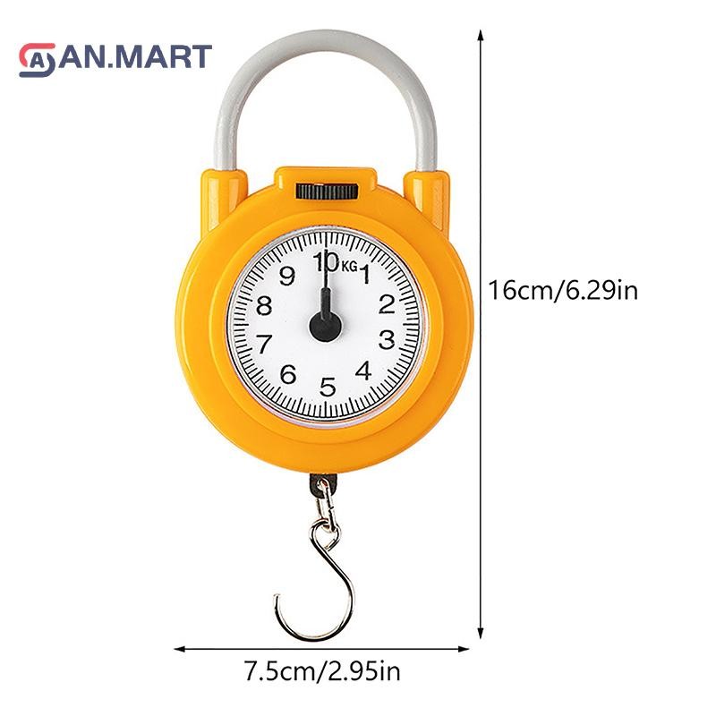 Bigdealssuper 10kg Cân cơ khí di động Hành lý cá Cân nhà bếp Kỹ thuật số có độ chính xác cao Cân lò xo siêu