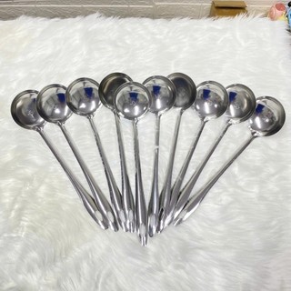 Combo 5c Vá múc canh, vá lẩu inox size 7 cán cách nhiệt nhỏ gọn phục vụ cho gia đình quán ăn