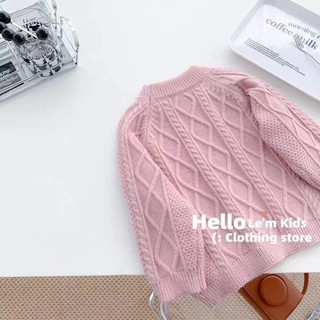 Mùa Thu Đông Bé Gái Phong Cách Phương Tây Đơn Giản Màu Trơn Phù Hợp Với Áo Len Hai Mảnh Phù Hợp Với Trẻ Em Lớn Trẻ Em Ngọt Ngào Bộ Đồ Móc