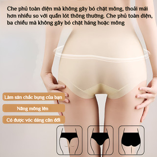 『Brelira』Quần lót cạp cao kiểm soát bụng bằng lụa băng liền mạch thoáng khí làm mát nhẹ nhàng thoải mái định hình vô hình