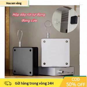 【24H】Hộp dây kéo cửa tự động dán tường không cần khoan, phù hợp cho cửa dày 1-1.2cm, thiết kế nhỏ gọn không chiếm