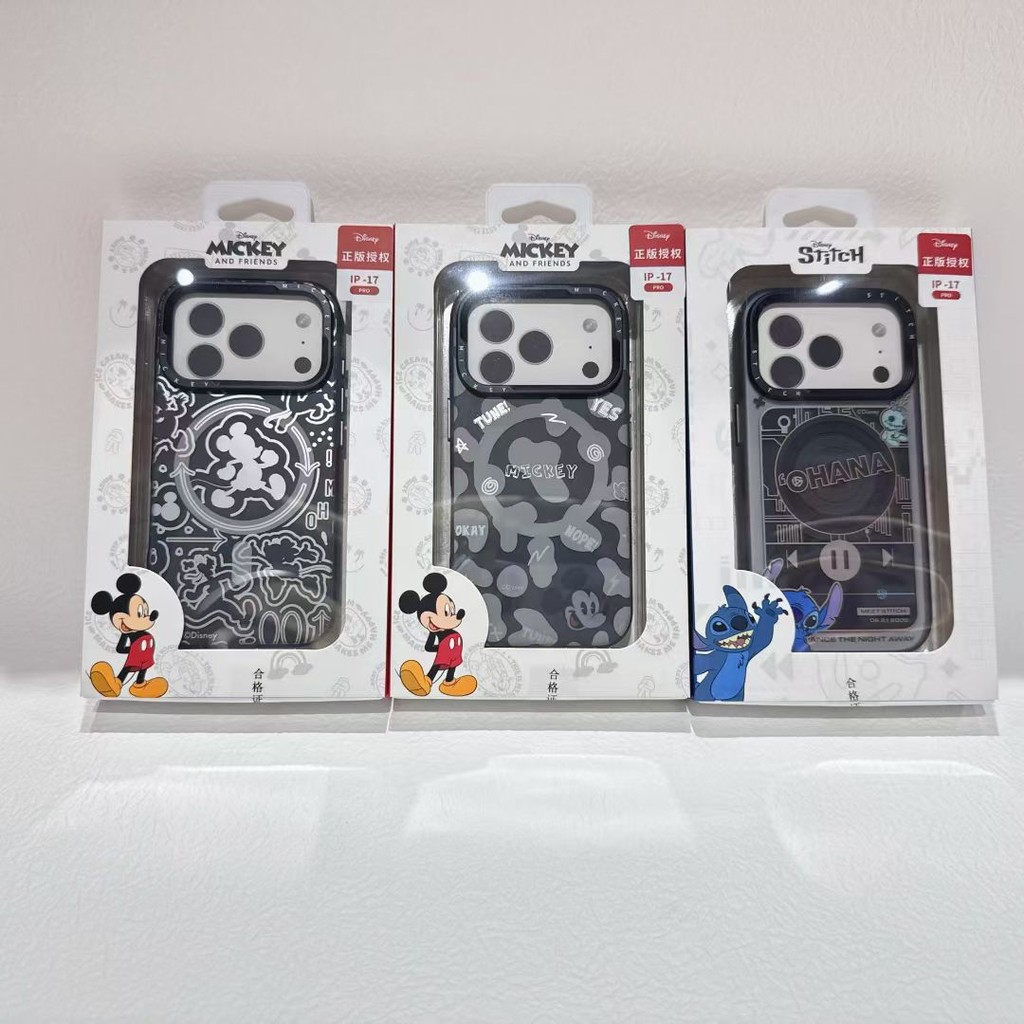 Ốp Điện Thoại Disney iPhone 17Pro Từ Tính Mickey Dâu Gấu Stitch Apple 17Pro Bao Gồm Tất Cả Vỏ Bảo Vệ Chống Sốc