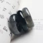 Nhẫn Ngọc Gà Đen Unisex Natural A Jade - Họa Tiết Xám Bóng - Đa Kích Thước 15-21mm