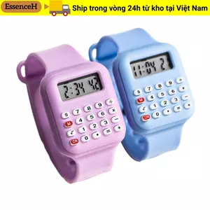 Máy tính kỹ thuật số điện tử ESSENCEH, Đồng hồ máy tính vi mô hiển thị ngày hoạt hình, Đồng hồ điện tử thể thao đa chức năng di động Bé trai Bé gái
