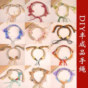 Dệt Tay Bán Thành Phẩm Dây Tay Trang Sức Có Thể Đính Hạt Tự Làm Trang Sức Pha Lê Sáp Ong Dzi Hạt Dây Tay Tay GMMD