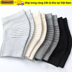 Miếng đệm nẹp đầu gối ESSENCEH, Bộ giữ ấm đầu gối dệt kim co giãn vừa vặn, Nam Nữ Cotton Mềm giữ nhiệt Miếng đệm đầu gối Bảo vệ thể thao