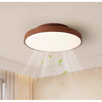 Quạt trần không cánh có đèn, đèn phòng ngủ, quạt trần có đèn kiểu gỗ tự nhiên, quạt trần phong cách tối giản cho phòng ă