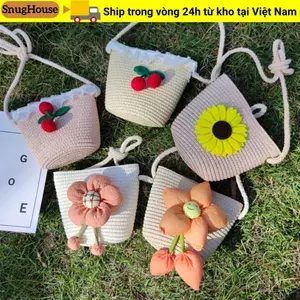 Túi cói SNUGHOUSE Túi xách Mini Rơm Túi xách Túi xách Messenger