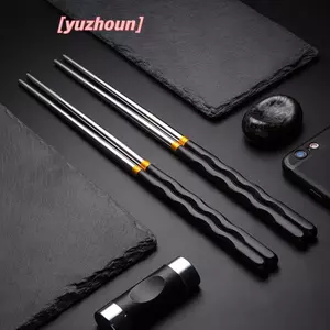 1 Cặp Chopstis Inox Chống Trơn Trượt Gia Đình Không Biến Dạng Chopstis