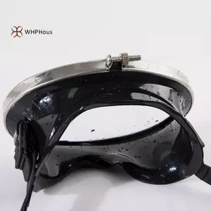 < WHPHous-t > Mặt nạ lặn hình bầu dục Mặt nạ câu cá Spearfishing Cổ điển Phong cách cổ điển Kính nhìn rộng Kính cường lực cho người lớn Đẹp