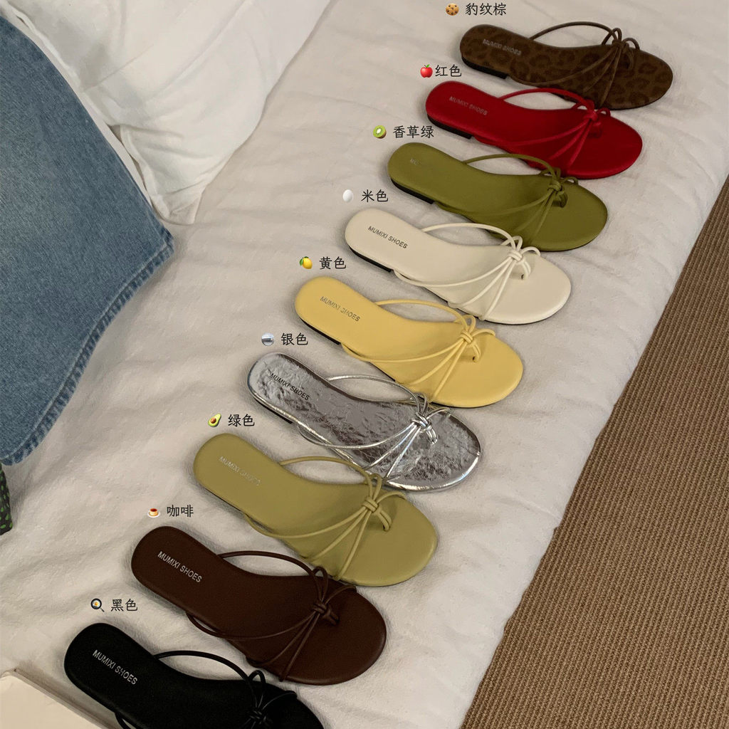 KD Dây Đeo Mỏng Flip-Flops Flat Flip-Flops Nữ 2026 Kỳ Nghỉ Hè Phù Hợp Với Giày Sandal Sang Trọng Dép