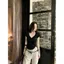 Phong cách mới mùa hè Phong cách thuần khiết khao khát cổ chữ V xoắn Slim-fit Slimmer Nhìn ngắn tay