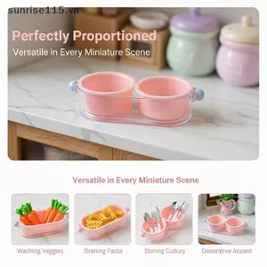 SSVN Tỉ Lệ 1 / 12 Nhà Búp Bê Mini Giỏ Chứa 5 Cái Bộ Mô Phỏng Thực Tế Mô Hình Để Trang Trí Cảnh Nhà Micro Thủ Công DIY Sở Thích Quà Tặng.