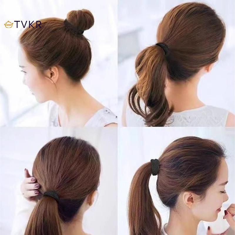 TVKR 100 Chiếc Dây Buộc Tóc Cho Nữ Bé Gái Băng Đô Quấn Tóc Cao Su Đàn Hồi Cao Dây Buộc Tóc Đuôi Ngựa Giá Đỡ Scrunchies Accessorie OIK