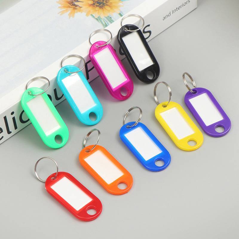 Alittlesetrtu 50 Thẻ Móc Khóa Nhiều Màu Sắc Có Vòng Chia Cho ID Tên Địa Chỉ Nhãn Đánh Dấu VN