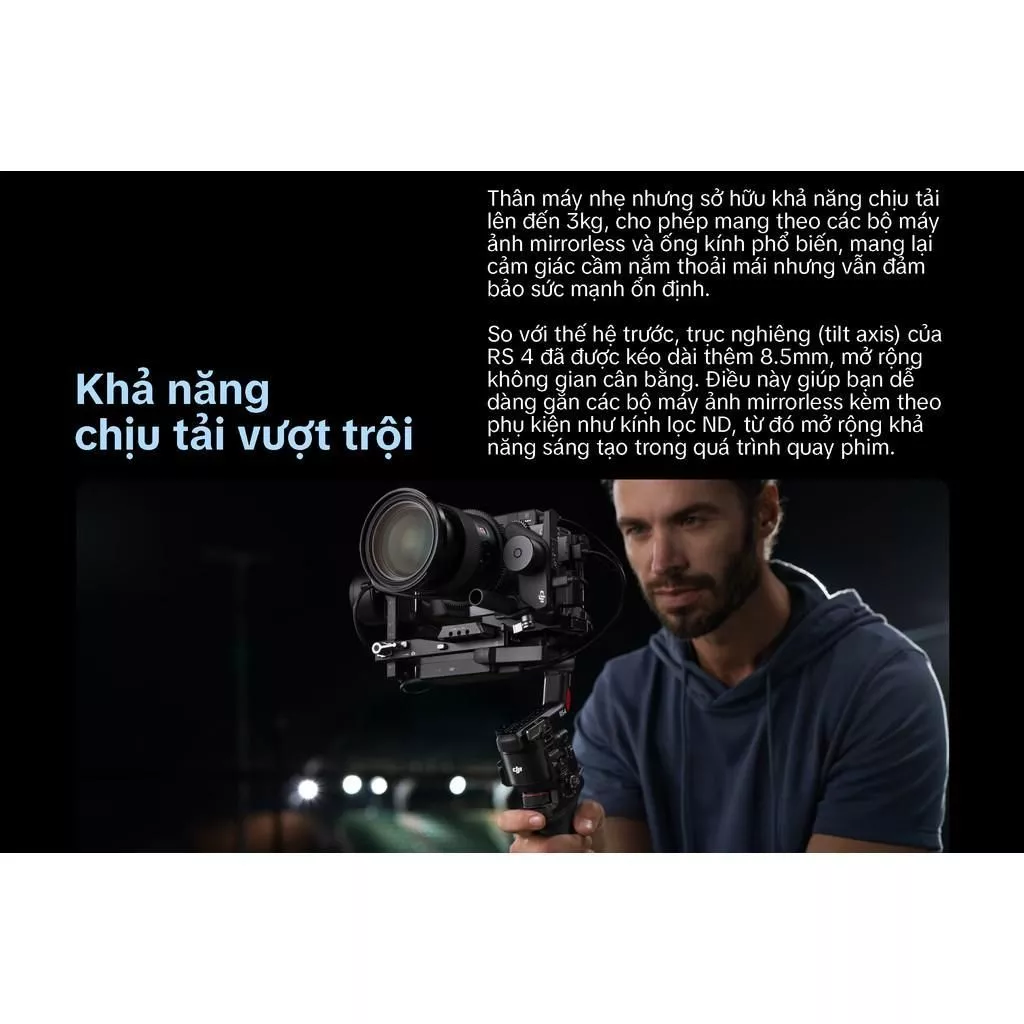 DJI RS 4 - Tay Cầm Gimbal Chống Rung Chuyên Nghiệp