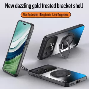 YJD Ốp Lưng Cho Honor Win Turbo Skin Feel Mờ Chống Vân Tay Giá Đỡ Nhẫn Chống Rơi Vỏ Điện Thoại