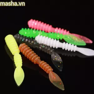 20 Mồi Câu Cá Mềm, 4cm 6 Màu Mồi Câu Cá, Mồi Nhân Tạo PVC Ngoài Trời Câu Cá