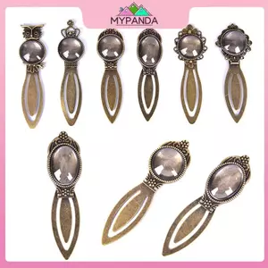 MYPANDA 12 Cái 6 Phong Cách Cổ Đồng Đánh Dấu Trang Mặt Dây Chuyền Khay Thủy Tinh Cabochon Thủ Công DIY.