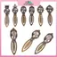 MYPANDA 12 Cái 6 Phong Cách Cổ Đồng Đánh Dấu Trang Mặt Dây Chuyền Khay Thủy Tinh Cabochon Thủ Công DIY.