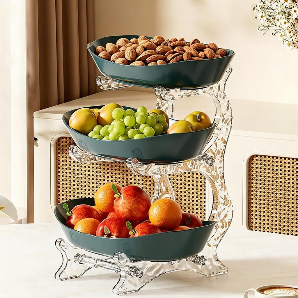 Giỏ Trái Cây 3 Tầng Cho Quầy 3 Tầng Lớn Hình Bầu Dục Nhà Bếp Quầy Đựng Trái Cây Cho Nông Dân shopidaevn
