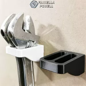 FANIELLAPOWELL Dụng cụ sắp xếp, Giá đựng cờ lê thiết kế 2 khe treo tường, Giá đựng dụng cụ bằng nhựa có tổ chức Lưu trữ dụng cụ