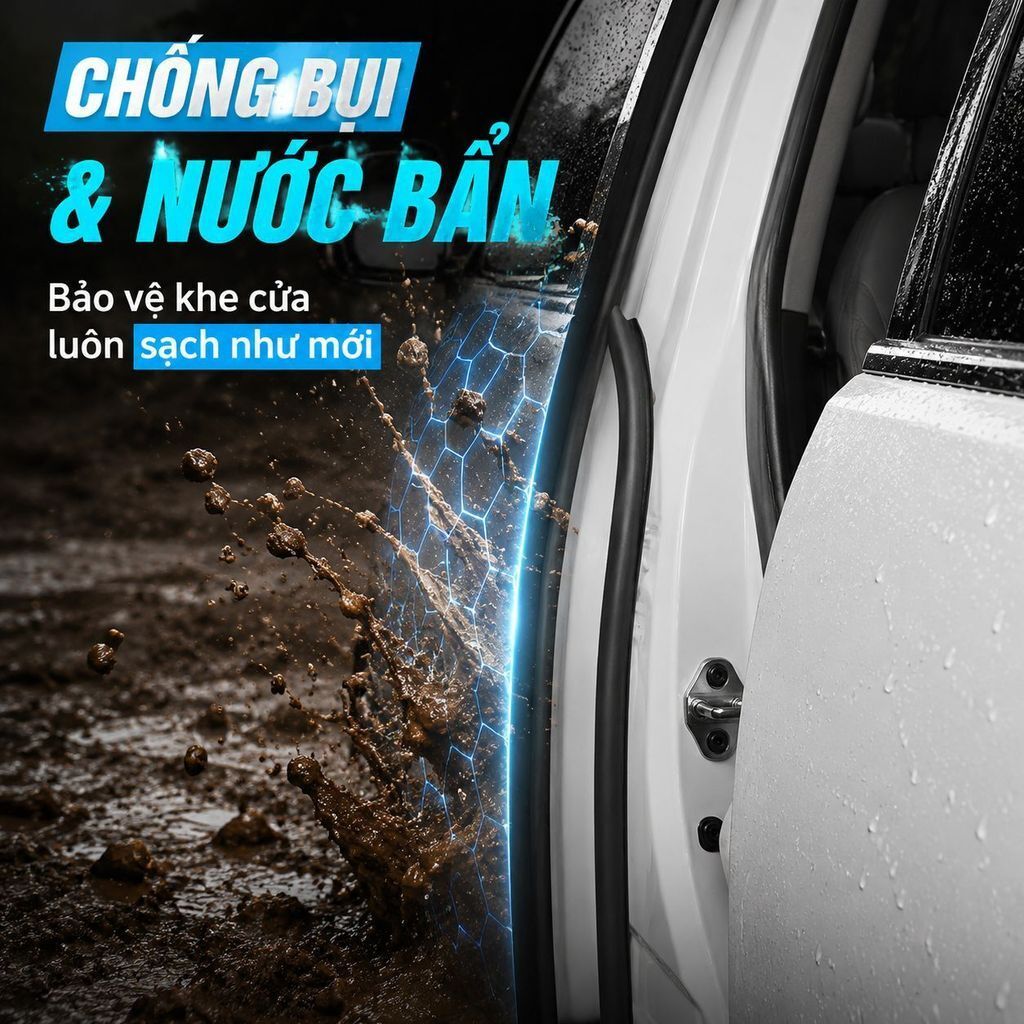 ⚡Ship Nhanh⚡Giảm ồn gioăng cao su cửa ô tô | Chống bụi gioăng cách âm niêm phong | Dễ lắp đặt gioăng cửa xe đa năng