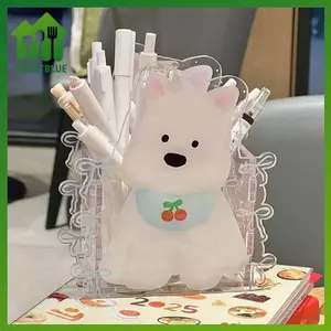 SWEET Acrylic Cá Bánh Bút Giá Đỡ Dễ Thương Hình Đám Mây Bút Giá Đỡ Dung Tích Lớn Để Bàn Văn Phòng Phẩm Bút Hộp Bảo Quản Thiết Kế Xoắn Ốc n