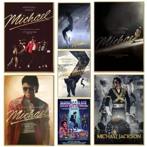 Ca sĩ Michael Jackson Poster Không Khung Tranh Canvas Nghệ Thuật Treo Tường Phòng Khách Trang Trí Nhà Hiện Đại