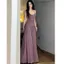 Bộ áo yếm hai mảnh Pure Desire Hot Girl phong cách Hàn Quốc với váy dài chữ A eo cao Bộ đồ dáng ôm mùa xuân