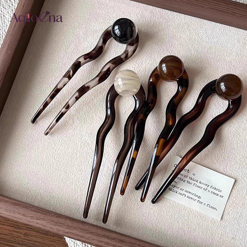 AqToCna Thời Trang Màu Đính Hạt Hình Chữ U Kẹp Tóc Kẹp Tóc Hợp Thời Trang Cho Nữ Cô Gái Vintage Trang Sức Mũ Phụ Kiện Tóc AqToCna