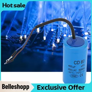 Belleshopp Tụ điện chạy động cơ YWBL-WH CD60 400 uF có dây 250VAC 50/60Hz cho máy nén khí