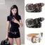 Thắt lưng đinh tán AWNGD, Thắt lưng Punk hợp thời trang Y2k, Thắt lưng khóa chốt Gothic đa năng cổ điển