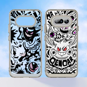 Ốp điện thoại trong suốt cứng "Pokemon Gengar" Không có gì Điện thoại 4A Pro 3A Pro 2 2A / Vỏ điện thoại không có gì chống sốc