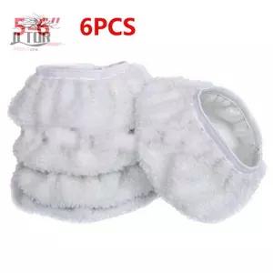 Dụng cụ bền bỉ Chi tiết Len mềm Bonnet Đệm làm sạch Miếng đánh bóng có thể giặt được