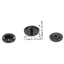 FANSIN 100 Bộ Nút Chụp Nhựa, Dễ Dàng Lắp Đặt Punch Poppers Bộ Nút Chụp, Trang Trí Nhà Đen Trắng Bóng Nút Chụp Cho Quần Áo May