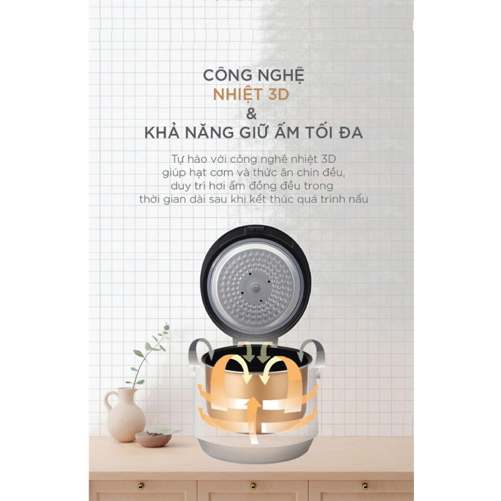 Nồi Cơm Điện Cuckoo CR-1095 1.8L Chính Hãng 700W Lòng Nồi Chống Dính Giữ Ấm Tự Động Bảo Hành 24 Th