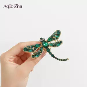 AqToCna Kim Cương Giả Chuồn Chuồn Chuồn Thiết Kế Cánh Thanh Lịch Cho Nữ Áo Khoác Độc Đáo Trang Sức Quà Tặng Cho Tiệc Cưới Phụ Kiện AqToCna