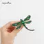 AqToCna Kim Cương Giả Chuồn Chuồn Chuồn Thiết Kế Cánh Thanh Lịch Cho Nữ Áo Khoác Độc Đáo Trang Sức Quà Tặng Cho Tiệc Cưới Phụ Kiện AqToCna
