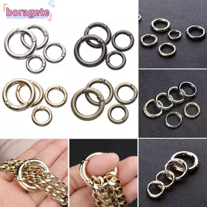 BORAGETE 3 Chiếc Carabiner Ví Túi Xách Vàng Đen Bạc Hợp Kim Kẽm Móc Mạ Cổng Chụp Khóa Kẹp