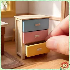 1 12 Nội Thất Thu Nhỏ Ngăn Kéo Tủ Đầu Giường Bàn Trang Trí Cho Nhà Búp Bê Phòng Khách Trang Trí Phòng Ngủ
