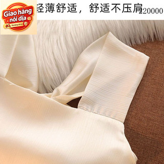 Giao hàng nội địa từ Việt Nam Áo tank top satin sheer nút thắt phía trước, phù hợp cảwear hằng ngày và tiệc tùng