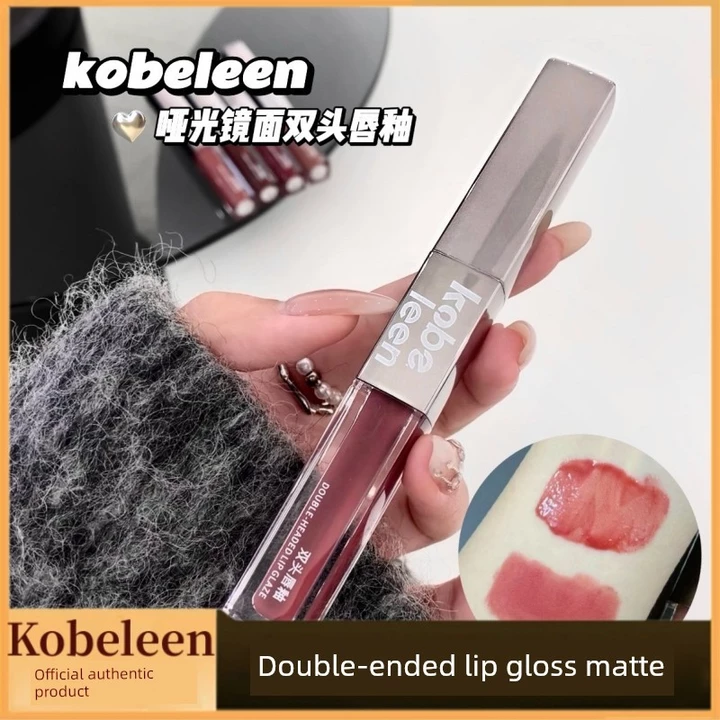 son bóng lì lâu trôi son bóng Kobeleen Hai Đầu Lip Glaze Nước Bóng Nhung Mờ Môi Dưỡng Ẩm Môi Bùn Làm Trắng Son Môi Phong Cách Học Sinh