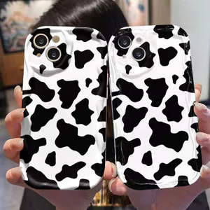 Ốp lưng tương thích cho iPhone 17 Air 16 15 14 13 12 11 Pro X XR XS Max SE 2020 6 7 8 Plus Kem gợn sóng cong viền họa tiết kem NYK484