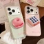 Ốp điện thoại giá đỡ bánh mì trái cây đầy màu sắc cho iPhone 17 Pro Max 16 15 14 13 Vỏ bảo vệ chống sốc