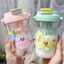 Cốc Nhựa Tiện Dụng Giá Trị Cao Học Sinh Di Động Di Động Di Động Chống Sốc Nhiệt Độ Cao Cốc Nước Có Ống Hút 55ID