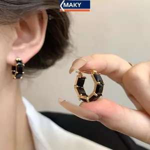 MAKY Cubic Zirconia Vòng Đeo Tai Dành Cho Nữ Thiết Kế Indie Độc Đáo Phụ Kiện Tai Thanh Lịch VN
